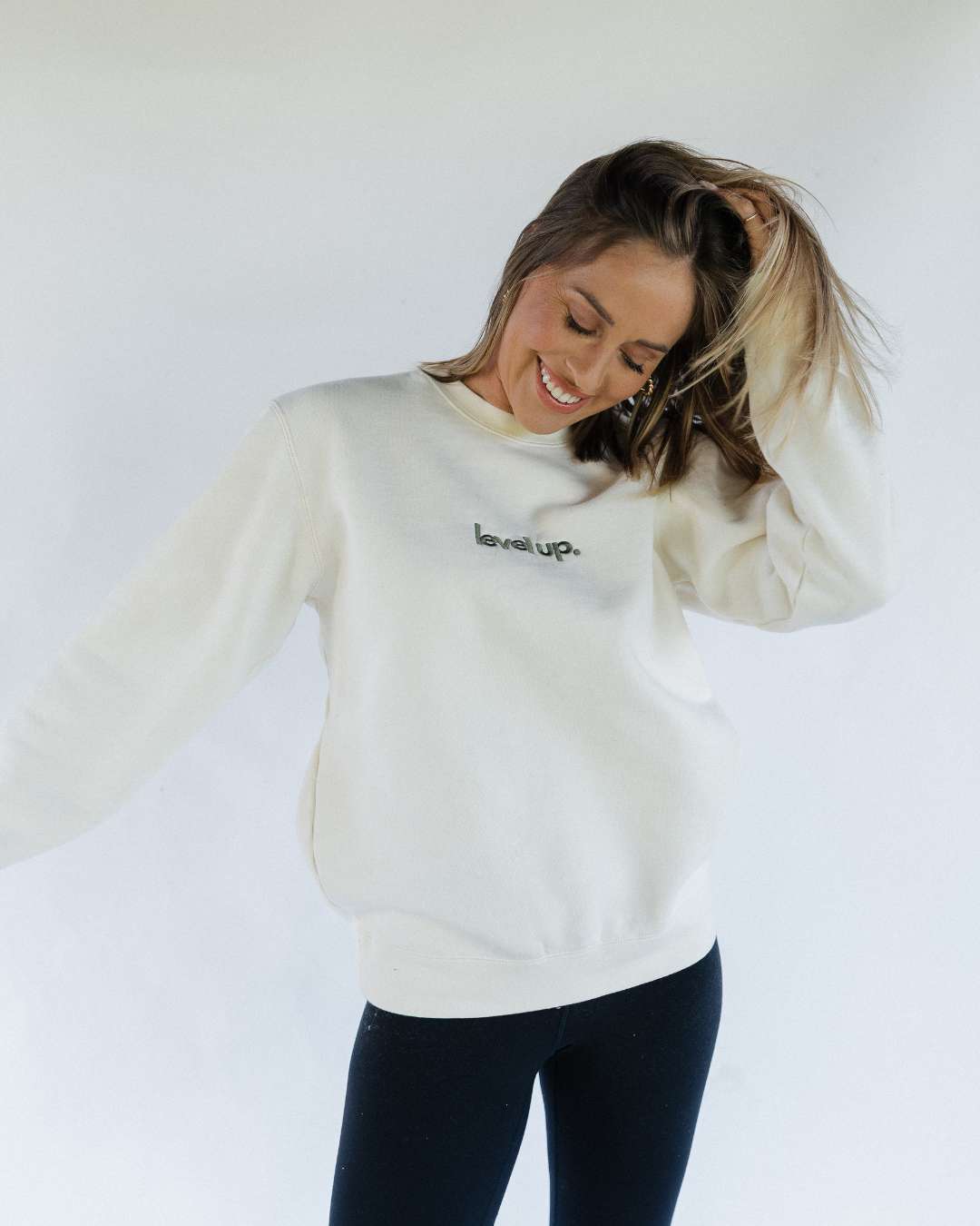 Level Up Ivory Crewneck