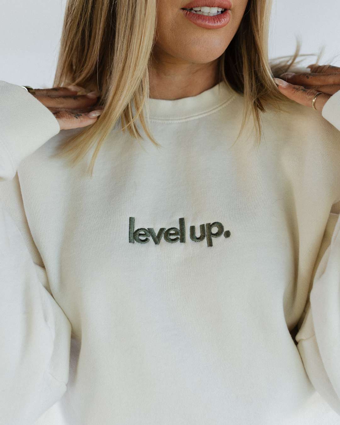 Level Up Ivory Crewneck