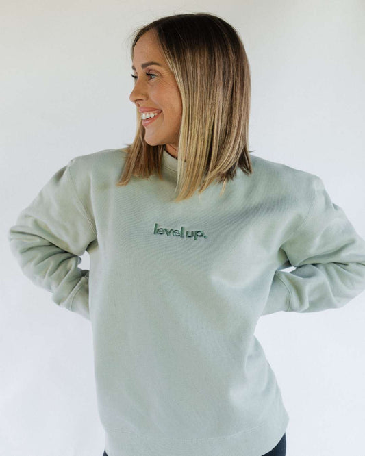 Level Up Sage Crewneck