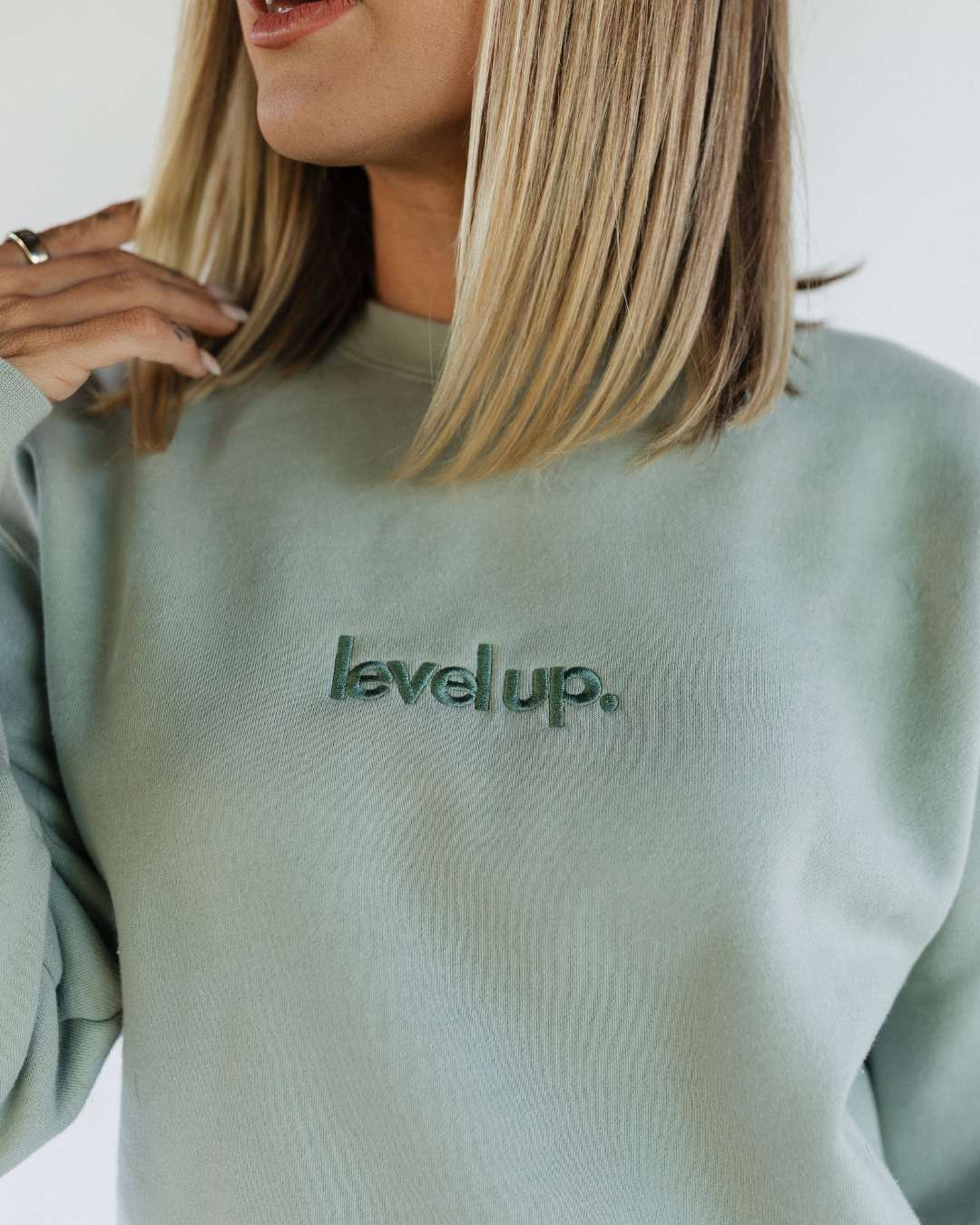 Level Up Sage Crewneck