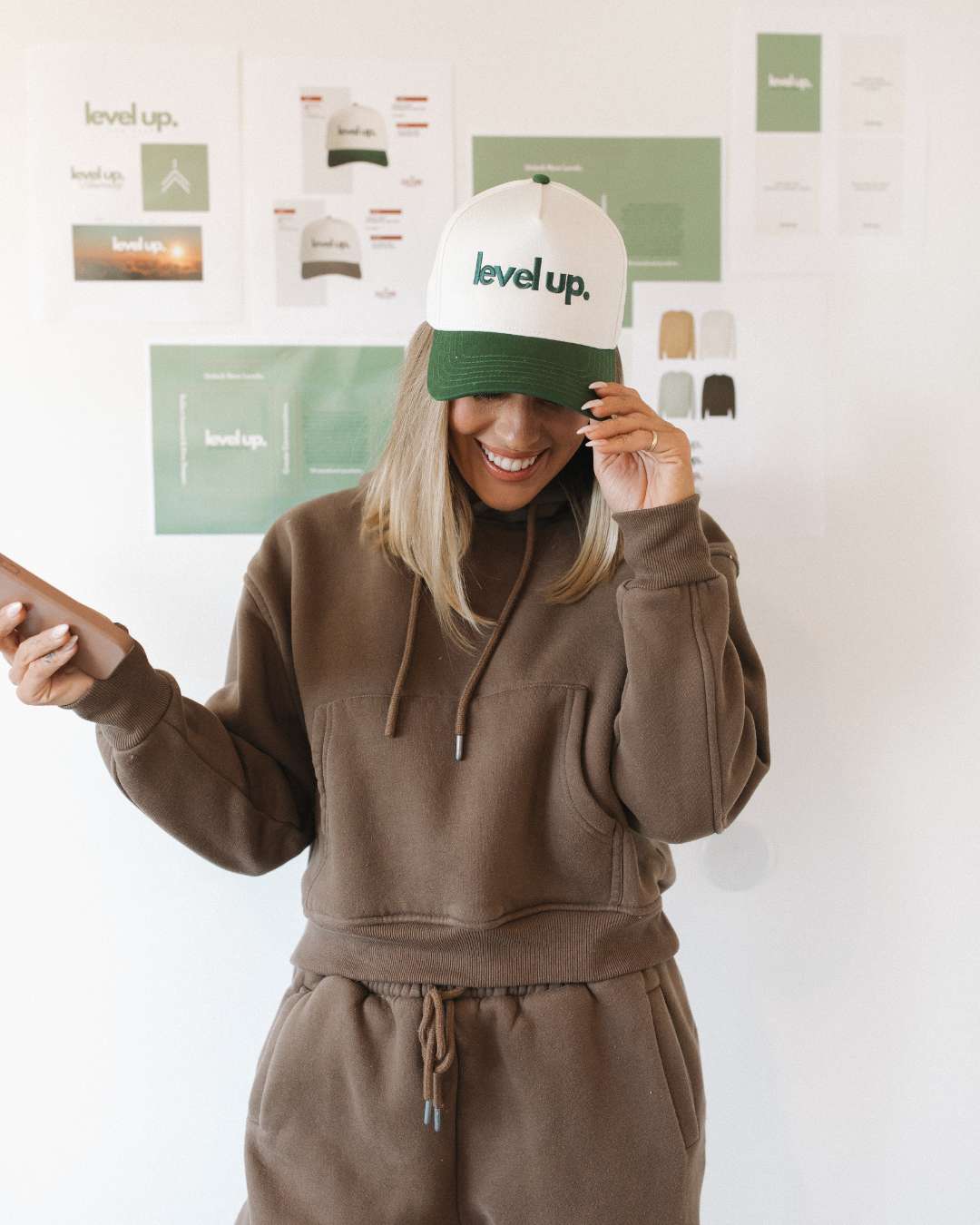 Level Up Green Hat