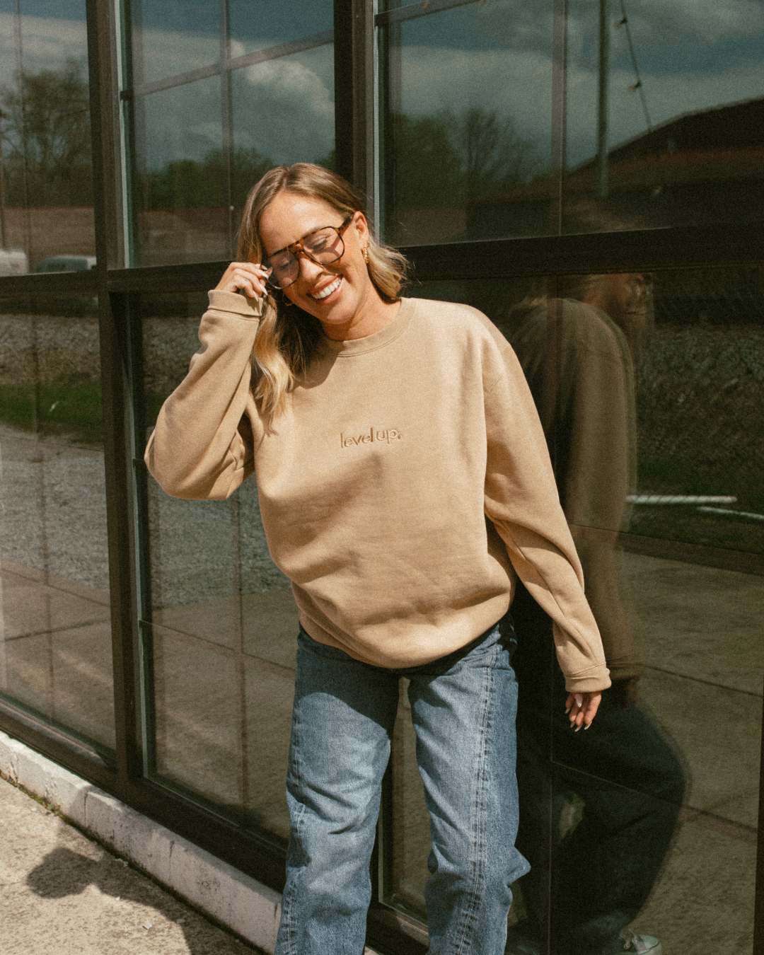 Level Up Sand Crewneck