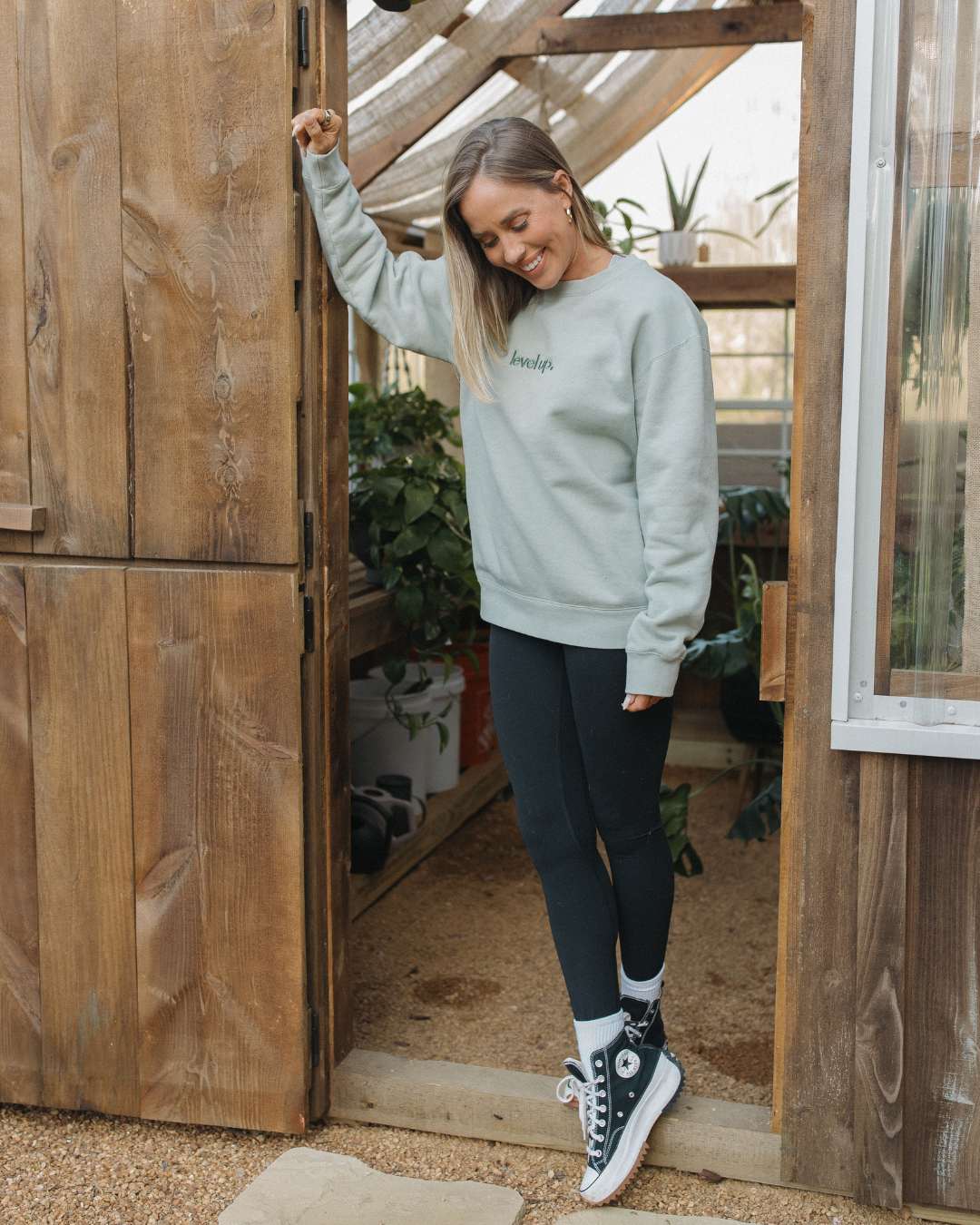 Level Up Sage Crewneck