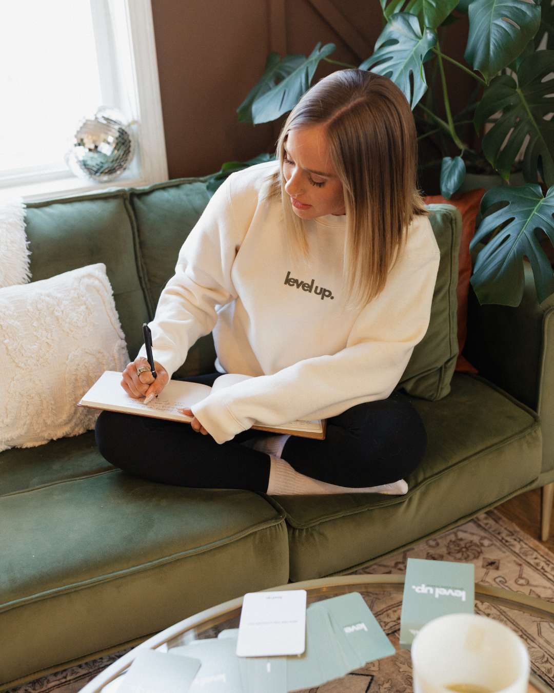 Level Up Ivory Crewneck