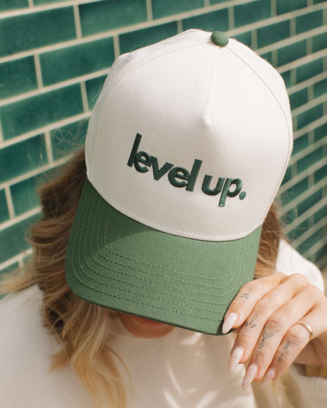 Level Up Green Hat